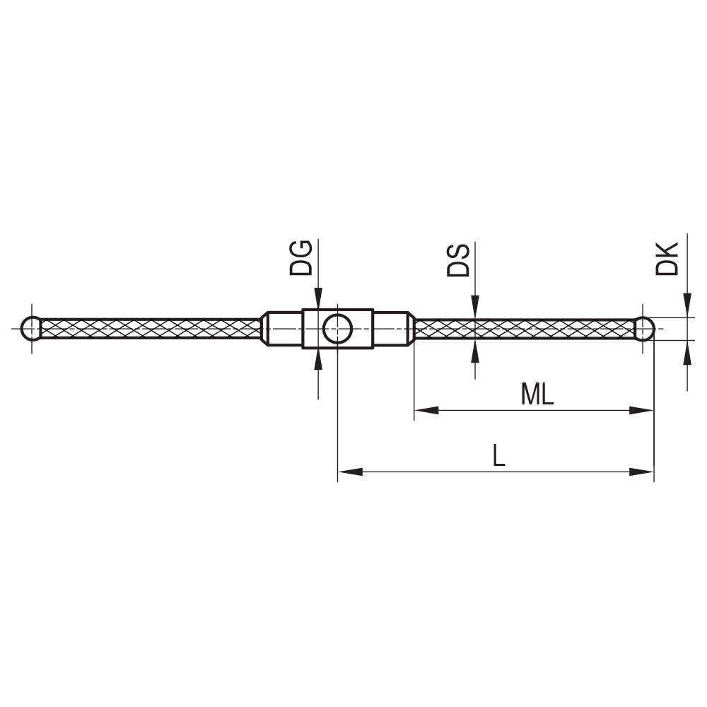 Zeichnung vom Produkt SC M3 S30 05 030/180°