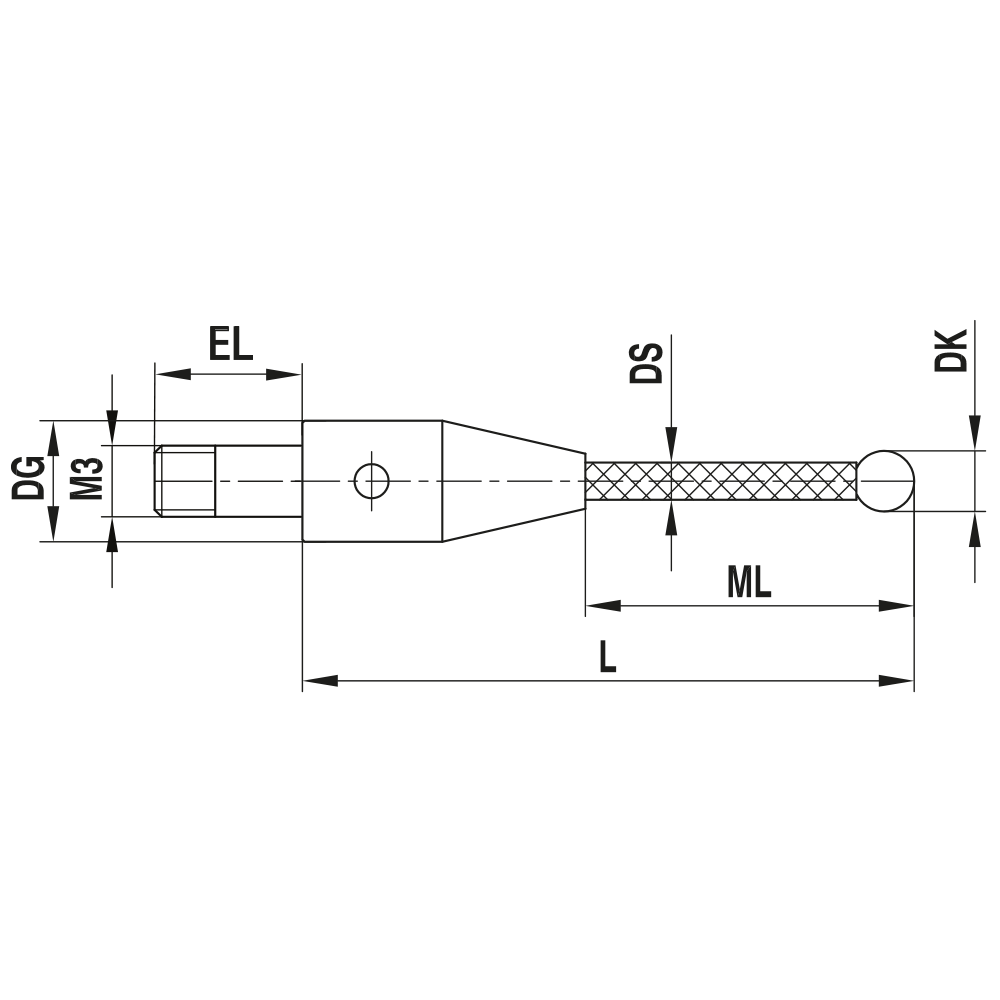 Zeichnung vom Produkt TC M3 S30 05 030/K