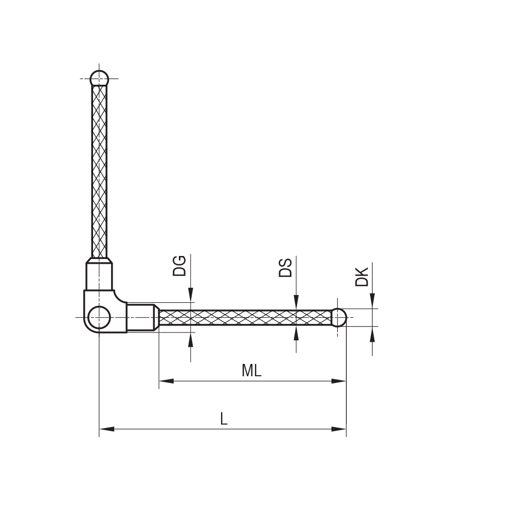 Zeichnung vom Produkt SC M3 030 05 040/90°