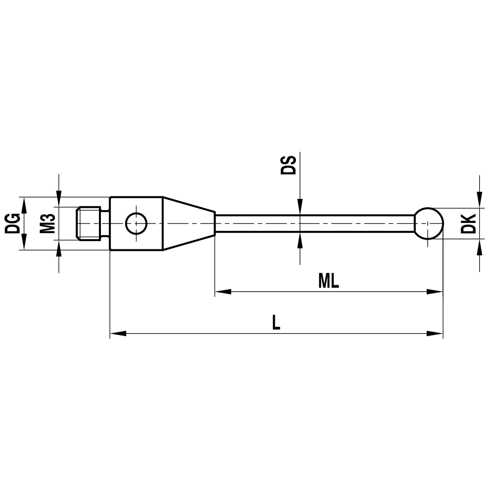 Zeichnung vom Produkt TH M3 008 05 014