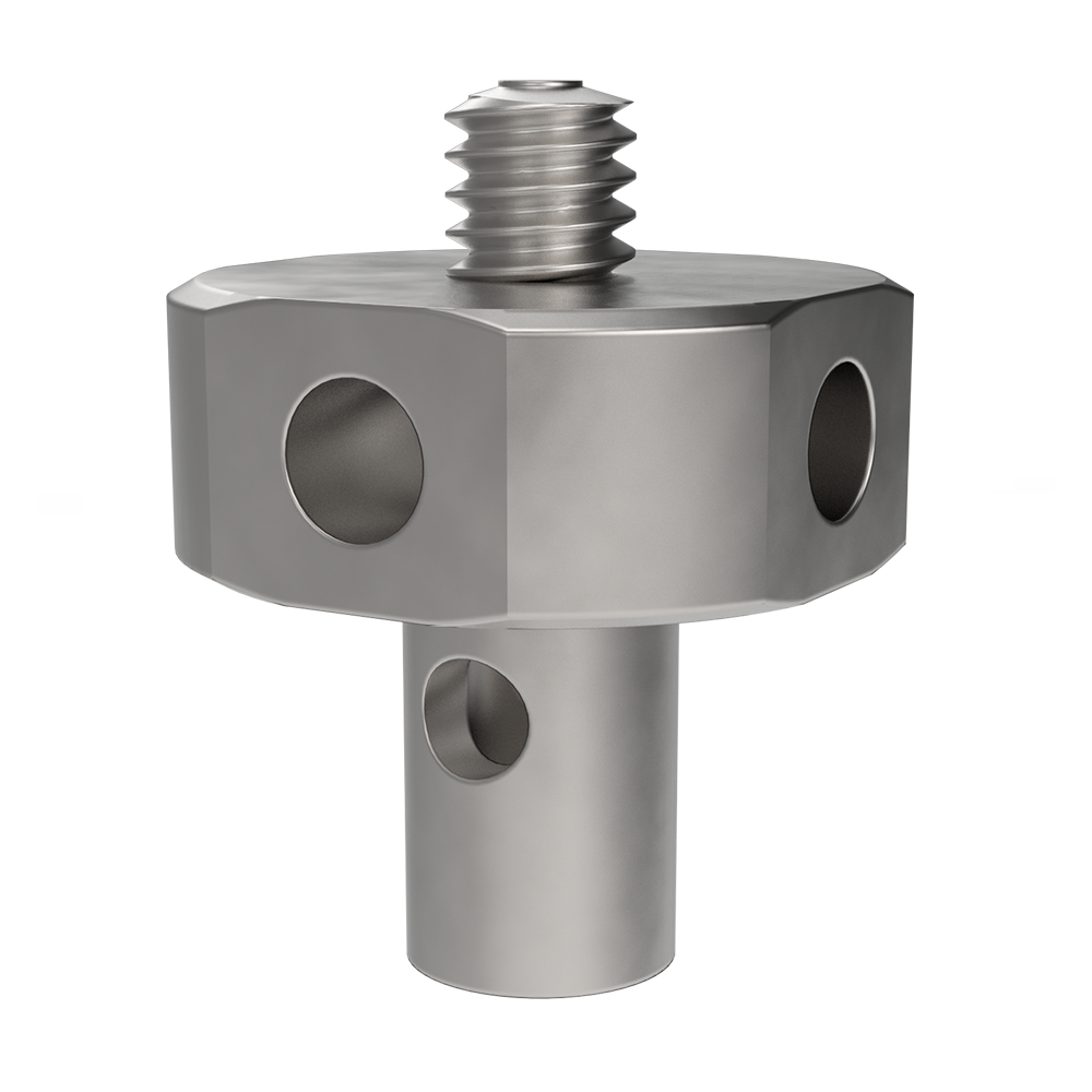 Adapter / Halter;  Grundkörper: Stahl; Schaft: Stahl