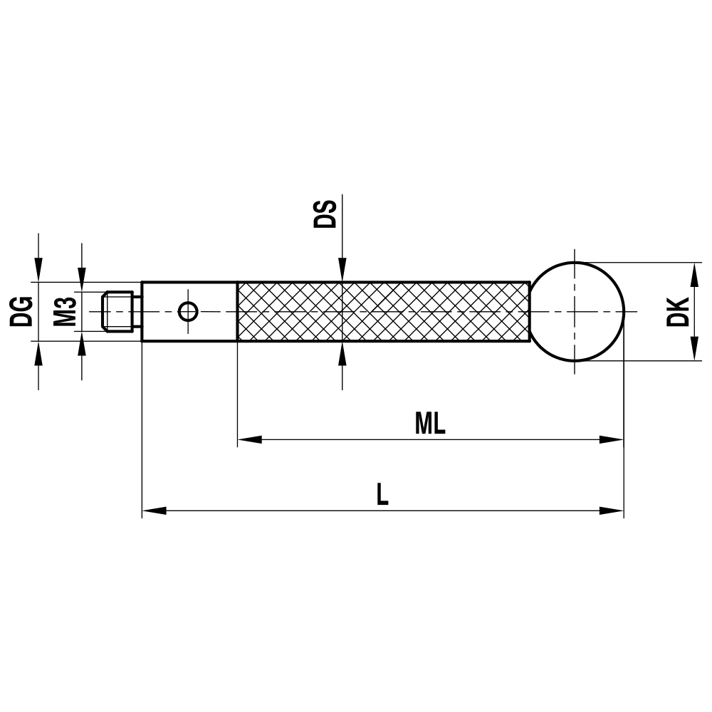 Zeichnung vom Produkt TC M3 100 04 080